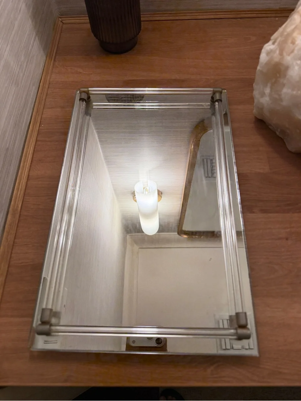 Vintage mirrored vanity tray